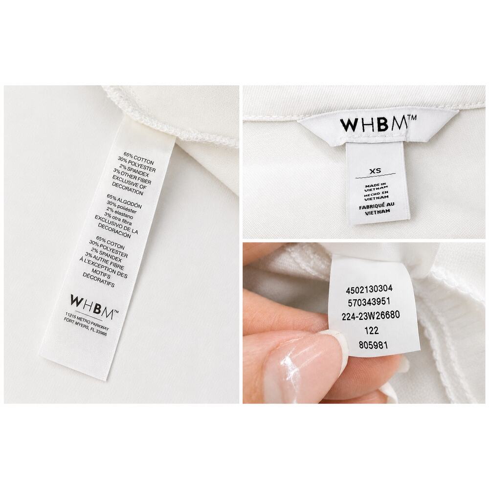 WHBM White Stretch Denim Puff Sleeve Fitted Jacket Size Extra Small🤍✨ 🤍 - Picture 11 of 15